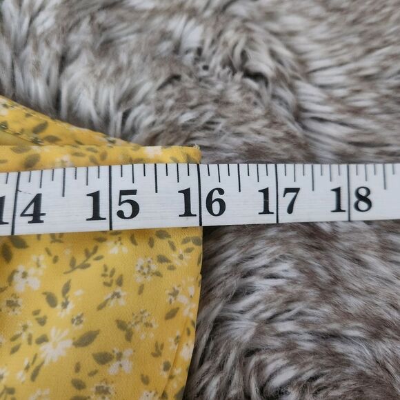 Hollister Spaghetti‎ Strap Wrap Dress Yellow Floral Size Small - Picture 10 of 12